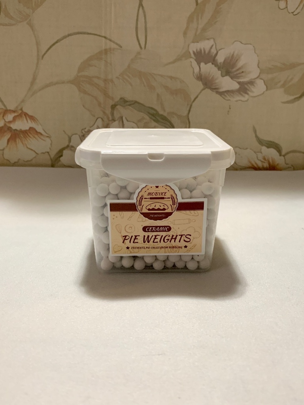 Two (2) Pounds Mobyke Ceramic Pie Weights Keeps Pie Crust From Bubbling